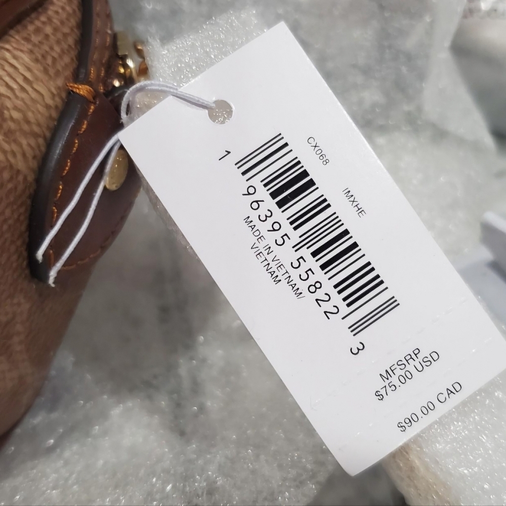 Nwt Coach Mini Rowan Bag Charm In Signature - Picture 5 of 8